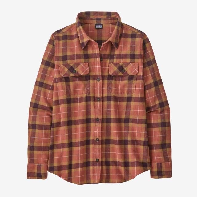 Patagonia Women's Long-Sleeved Organic Cotton Midweight Fjord Flannel Shirt VIBL