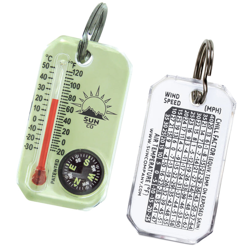 Liberty Mountain Lumagage Zipper Pull Compass/Thermometer