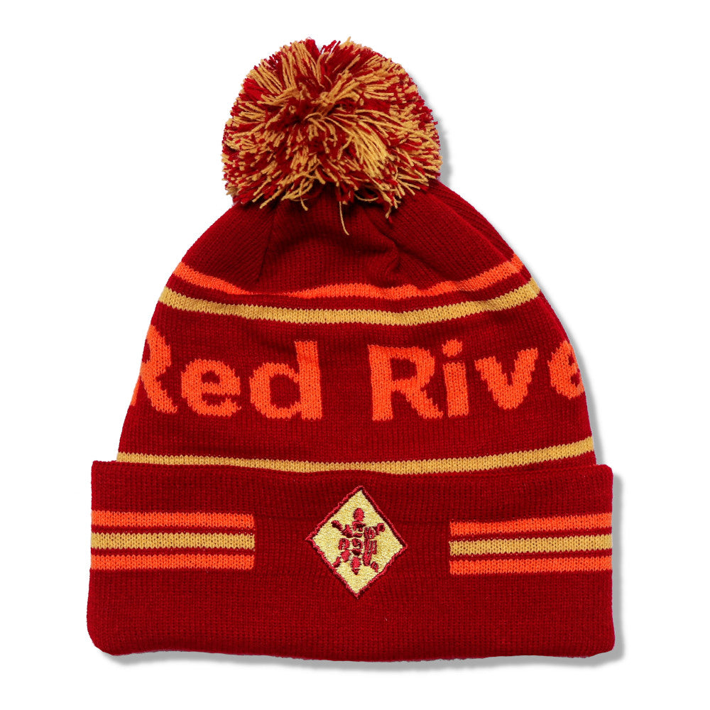 J&H Outdoors J&H Red River Gorge Pom Beanie SCARLET/GOLD