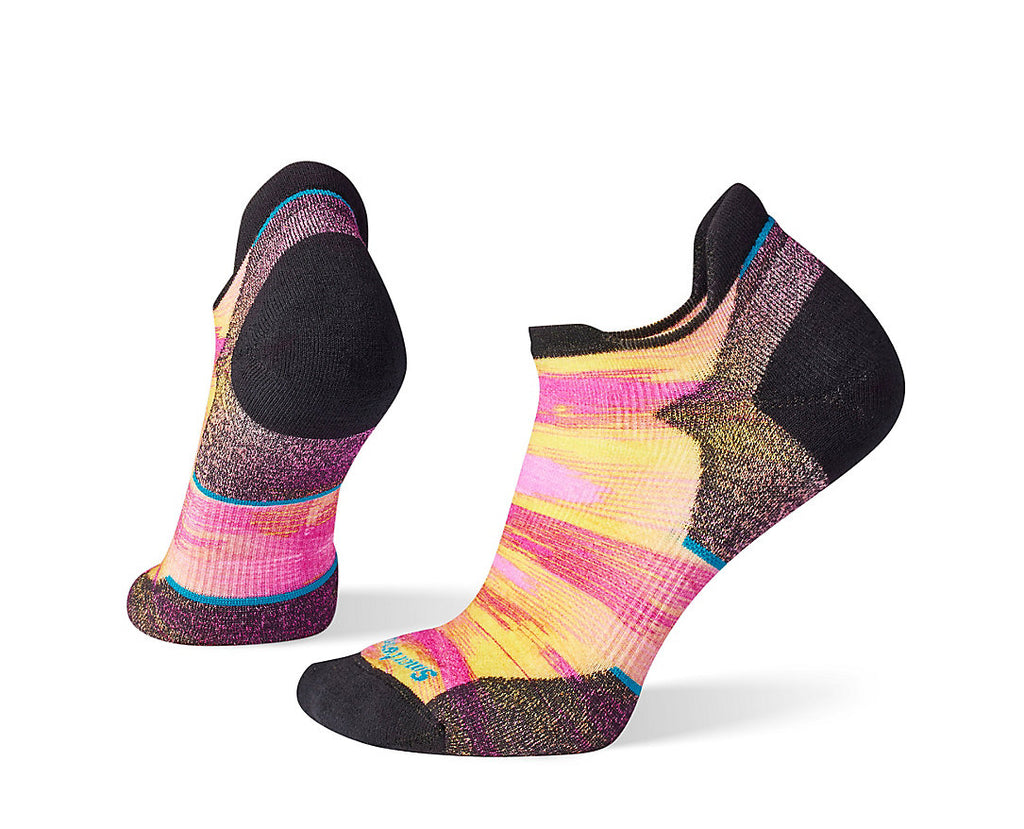 Smartwool Women's Run Targeted Cushion Brush Stroke Print Low Ankle Socks | J&H Outdoors