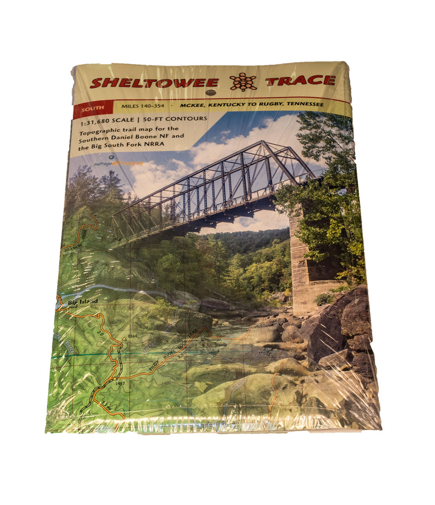 Guide Books Sheltowee Trace Topographic Map - South | J&H Outdoors