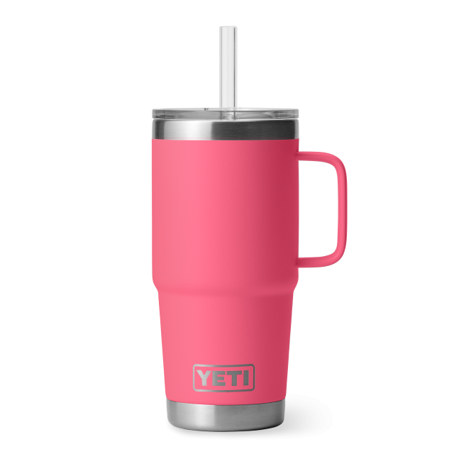 YETI Rambler 25 Oz Straw Mug TROPICAL PINK