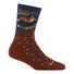 DARN TOUGH Womens Wild Life Crew Lightweight With Cushion FOX FOLIAGE