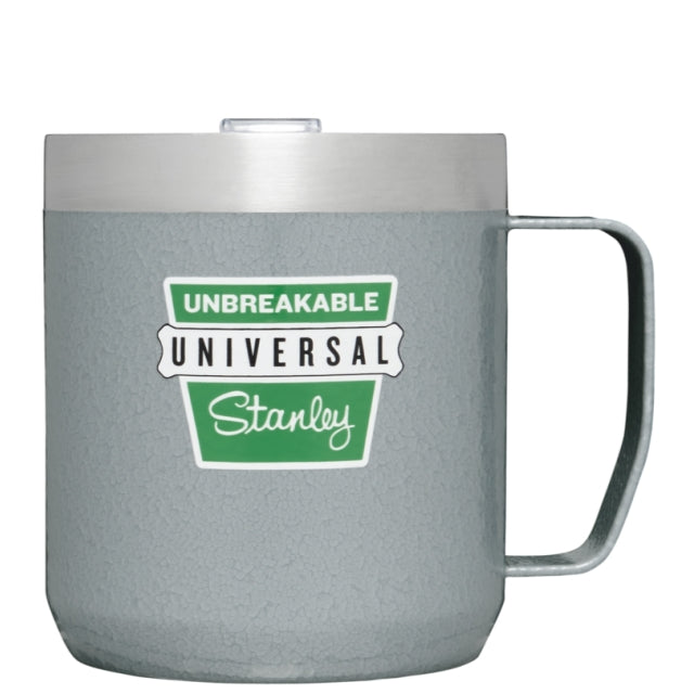 STANLEY COOLERS The Stay-Hot Camp Mug 12oz HAMMERTONE SILV