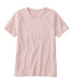L.L.Bean Women's Pima Cotton Tee, Short-Sleeve Crewneck Pale Rose