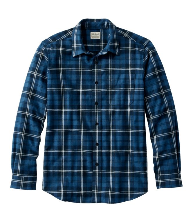 L.L.Bean Men's Scotch Plaid Flannel Shirt, Traditional Fit SWAN