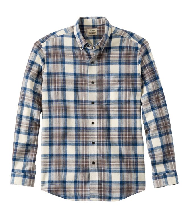 L.L.Bean Men's Scotch Plaid Flannel Shirt, Traditional Fit INDIGOTARTAN