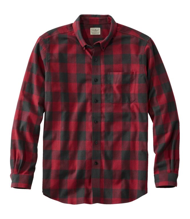 L.L.Bean Men's Scotch Plaid Flannel Shirt, Traditional Fit VNTGRD RB RY