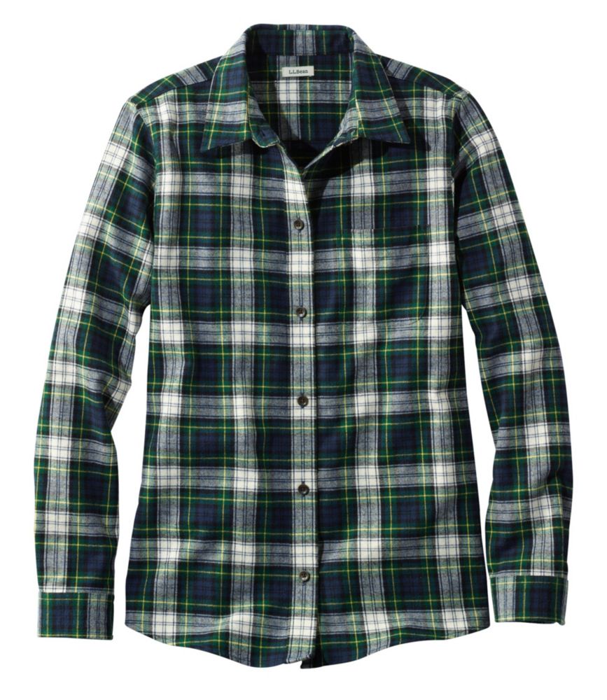 L.L.Bean Scotch Plaid Shirt Women's Regular Dress Gordon