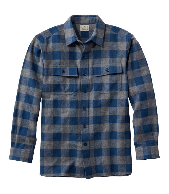 L.L.Bean Chamois Shirt Traditional Fit Plaid - Mariner Blue L.L.Bean Chamois Shirt Traditional Fit Plaid - Mariner Blue