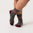 Wide Open Women's Multi Stripe Cushioned Micro Crew Socks.