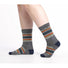 Wide Open Men's Multi Stripe Cushioned Micro Crew Socks.