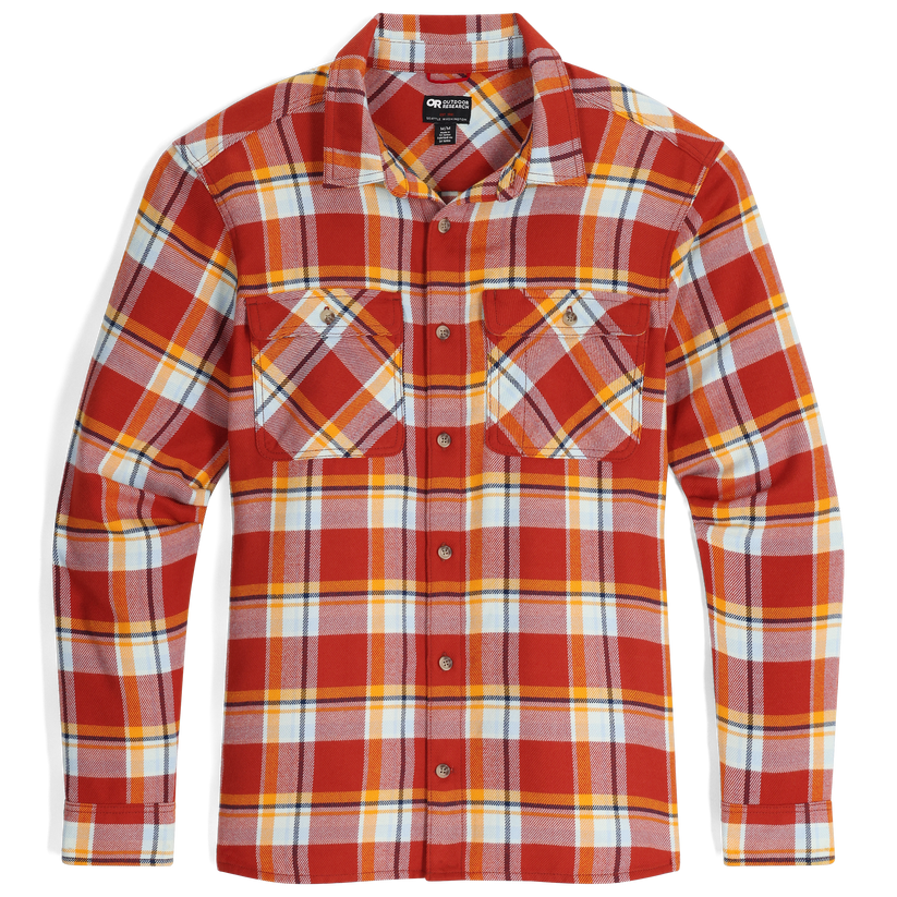 Outdoor Research M Feedback Flannel Twill Shirt Jupiter Plaid