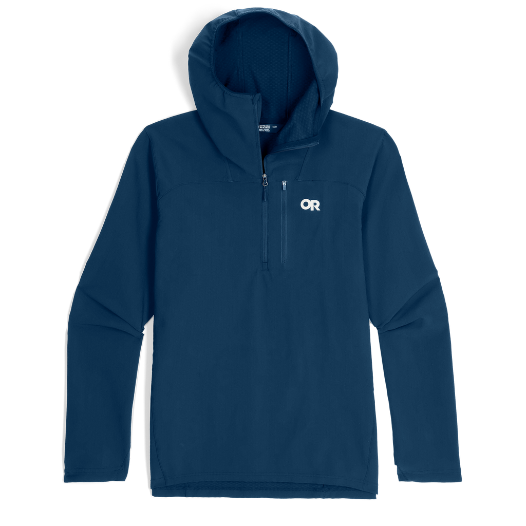 Outdoor Research Mens Freewheel Half Zip Hoodie Cenote