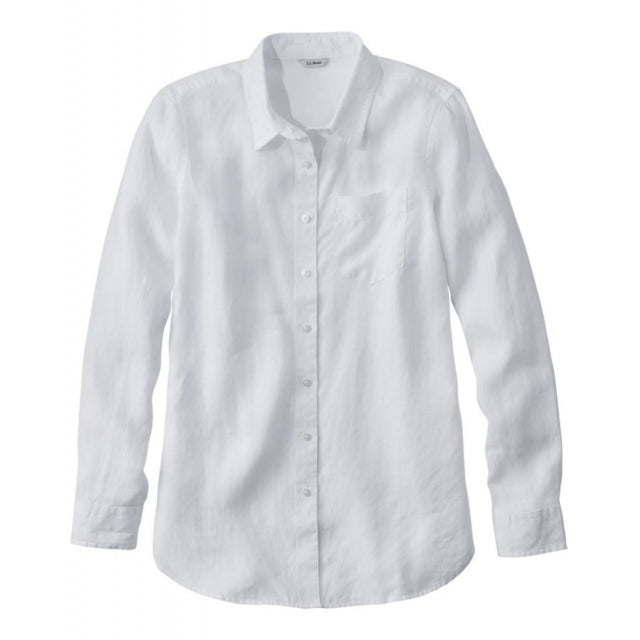 Women's Premium Washable Linen Shirt, Tunic White Small | L.L.Bean Women's Premium Washable Linen Shirt, Tunic White Small | L.L.Bean