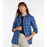 L.L.Bean Women's Premium Washable Linen Shirt Tunic Long Sleeve Micro Stripe.
