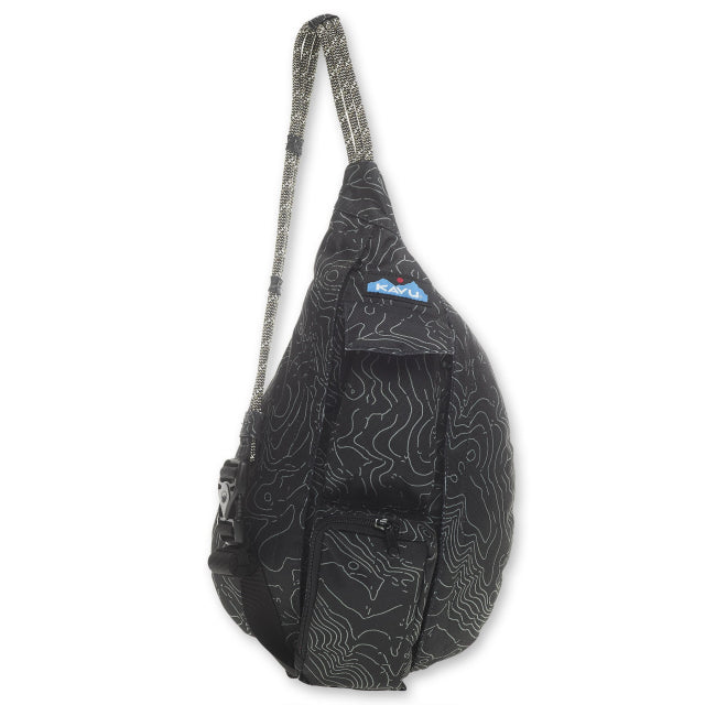 KAVU Mini Rope Sling Black Topo