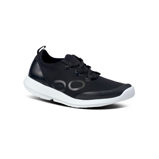 OOFOS W OOmg Sport LS Shoe WHITE/BLACK