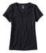 L.L.Bean Women's Pima Tops Shaped V-Neck Short Sleeve Tee Regular - Knit Tops.