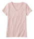 L.L.Bean Women's Pima Cotton Shaped V-Neck, Short-Sleeve Pale Rose