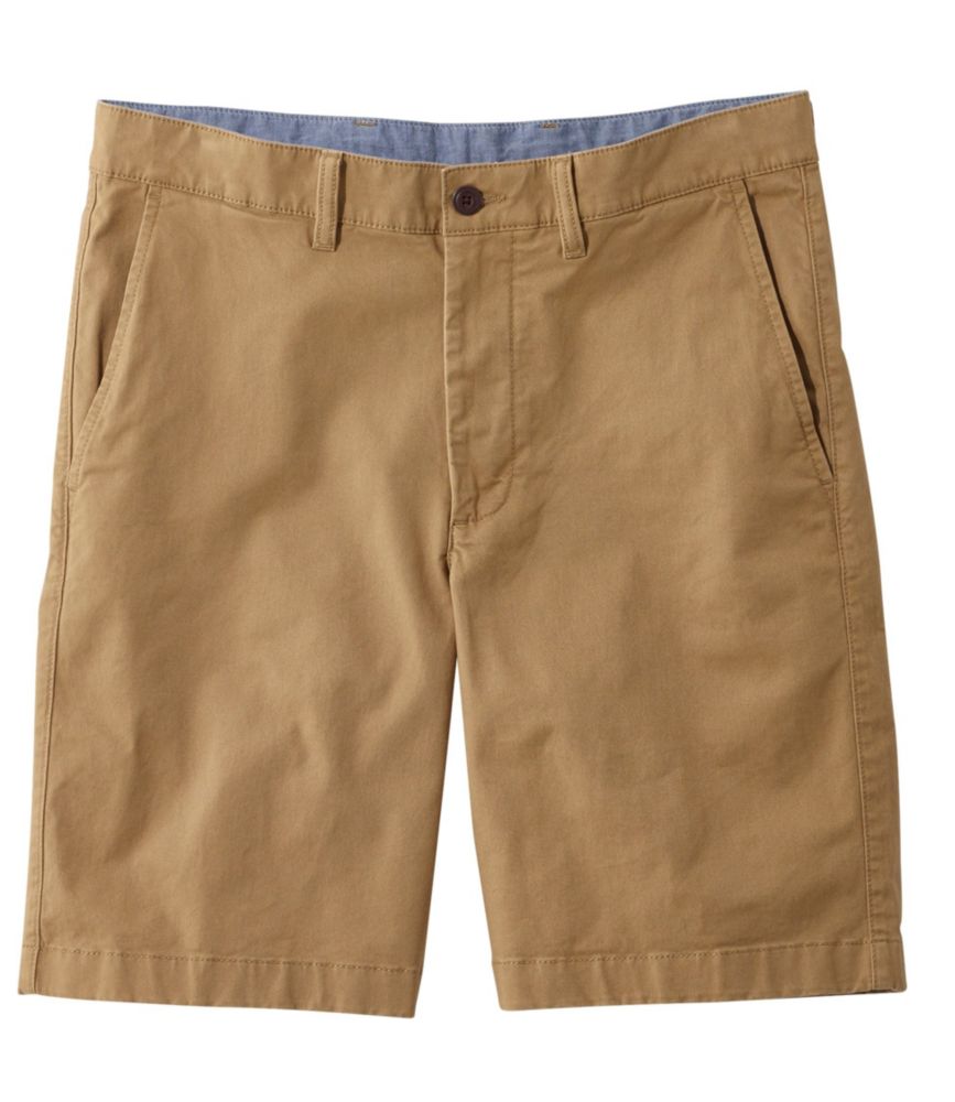 L.L.Bean Men's Lakewashed Stretch Khaki Shorts, 9" Heritage Khaki