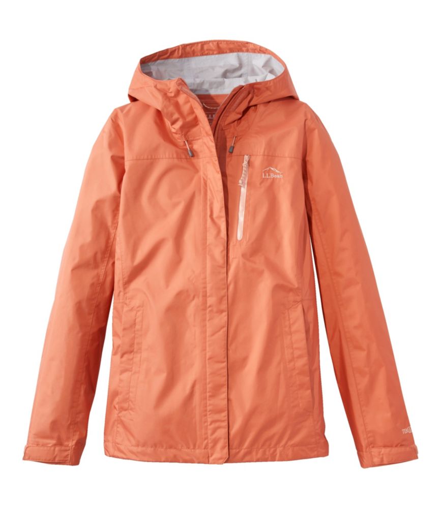 L.L.Bean Women's Trail Model Rain Jacket Faded Orange