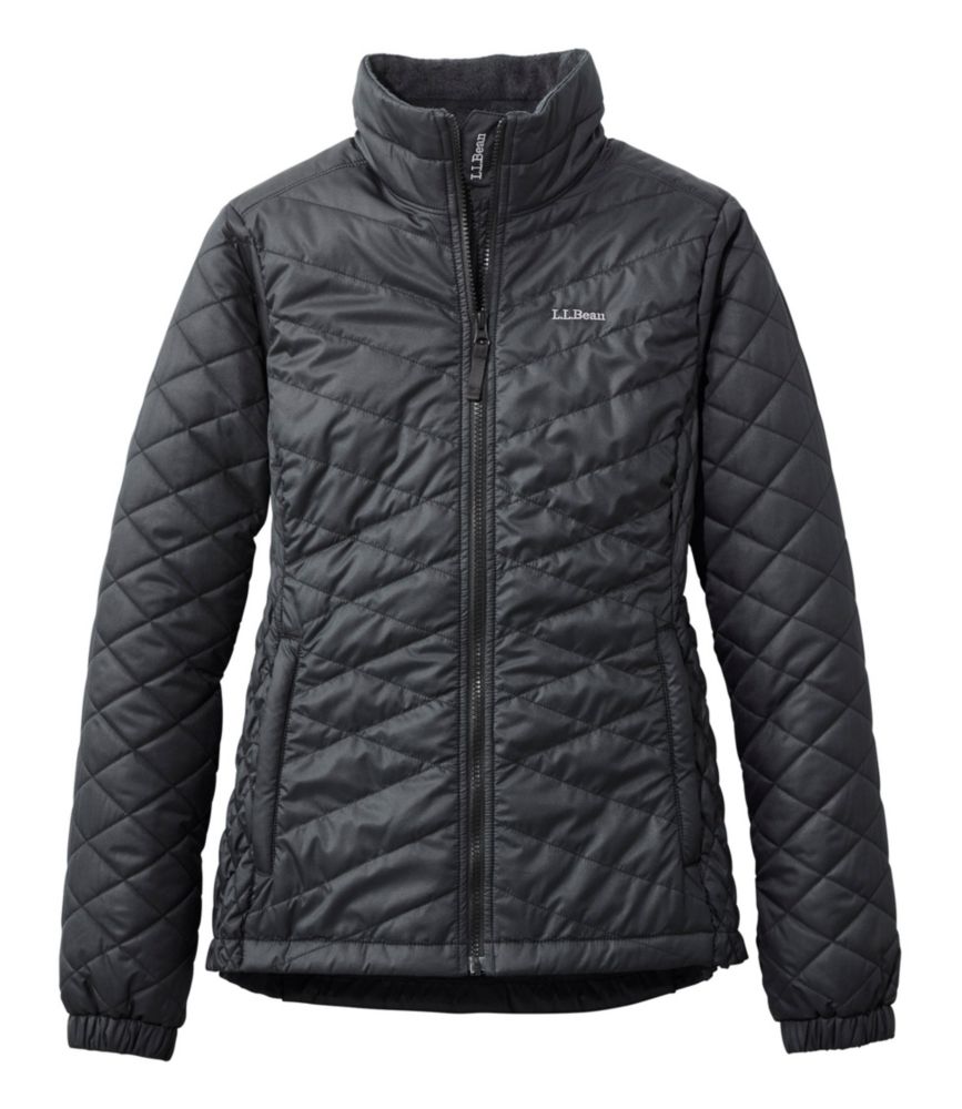 L.L.Bean Fleece Lined Primaloft Jacket Women's Regular Black