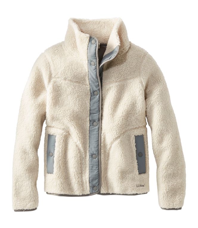 L.L.Bean Bean's Sherpa Fleece Jacket Women's Regular Soapstone