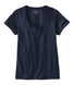 L.L.Bean Women's Soft Stretch Supima Tee, Scoopneck Short-Sleeve CASSIC NAVY / L