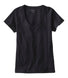 L.L.Bean Women's Soft Stretch Supima Tee, Scoopneck Short-Sleeve DARK BACK / L