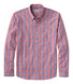 L.L.Bean Men's Comfort Stretch Performance Shirt Long Sleeve Slightly Fitted Plaid Regular.