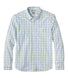 L.L.Bean Men's Comfort Stretch Performance Shirt, Long-Sleeve, Slightly Fitted Untucked Fit, Plaid SOFT JUNIPER