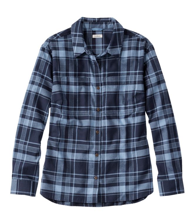 LLBEAN Whisperweight Flannel Shirt CHAK BLUE / L