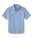 L.L.Bean Men's Comfort Stretch Performance Shirt, Short Sleeve, Slightly Fitted, Plaid BRIGHT BUE / L