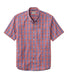 L.L.Bean Men's Comfort Stretch Performance Shirt Short Sleeve Slightly Fitted Plaid Regular - Woven Tops.