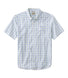 L.L.Bean Men's Comfort Stretch Performance Shirt, Short Sleeve, Slightly Fitted, Plaid SOFT JUNIPER