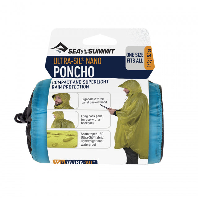 sea to summit nylon tarp Sea to Summit Ultra-Sil Nano Poncho – J&H Outdoors