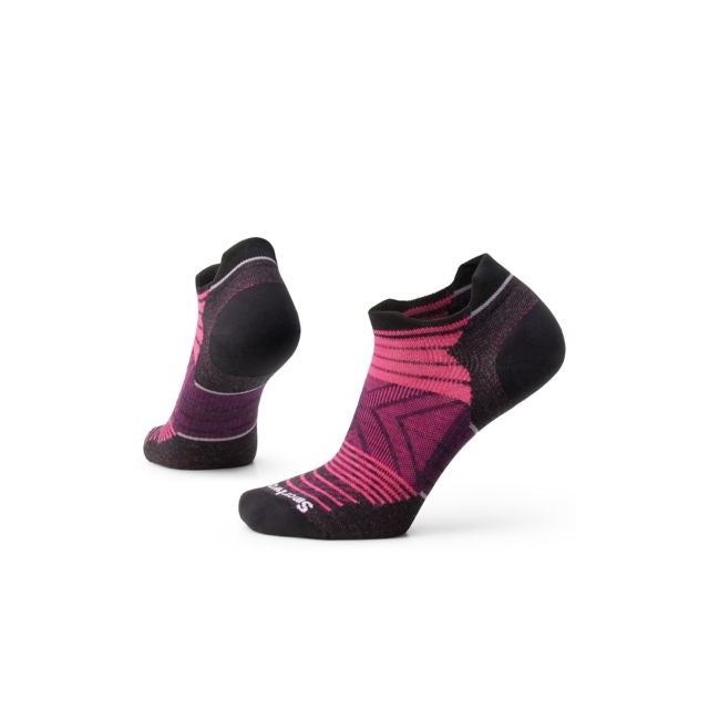Smartwool Women's Run Zero Cushion Stripe Low Ankle Socks Power Pink