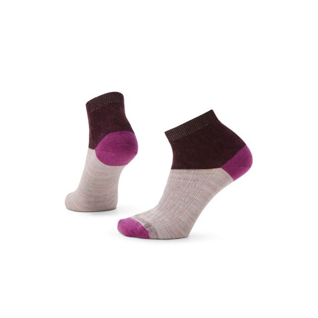 Smartwool Everyday Cable Ankle Socks Bordeaux
