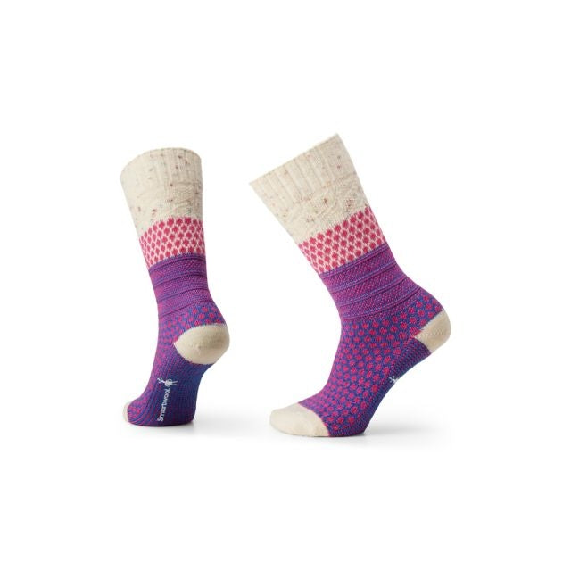 Smartwool Everyday Popcorn Cable Crew Socks Power Pink
