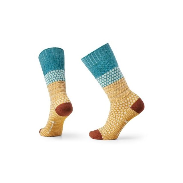 Smartwool Everyday Popcorn Cable Crew Socks Cascade Green