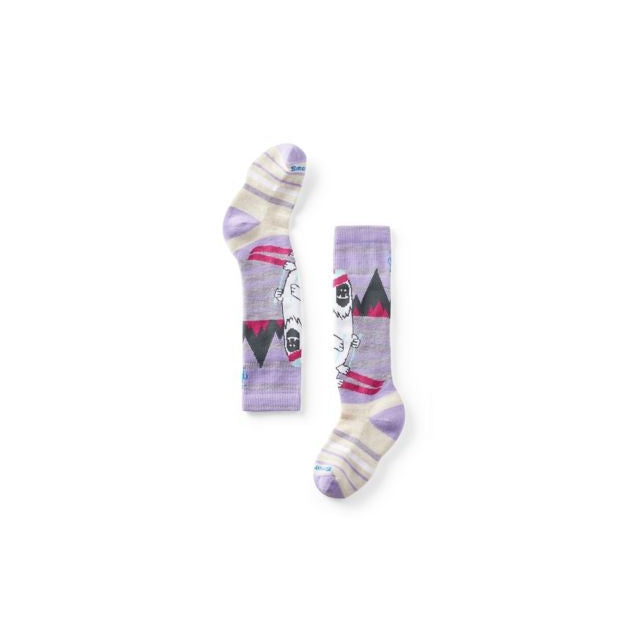Smartwool Kids' Wintersport Full Cushion Yeti Pattern OTC Socks Ultra Violet