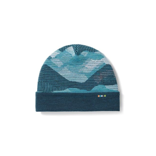 Smartwool Thermal Merino Reversible Cuffed Beanie Twilight Blue Mtn Scape