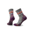 Smartwool Women's Hike Light Cushion Zig Zag Valley Mid Crew Socks Ash-Charcoal