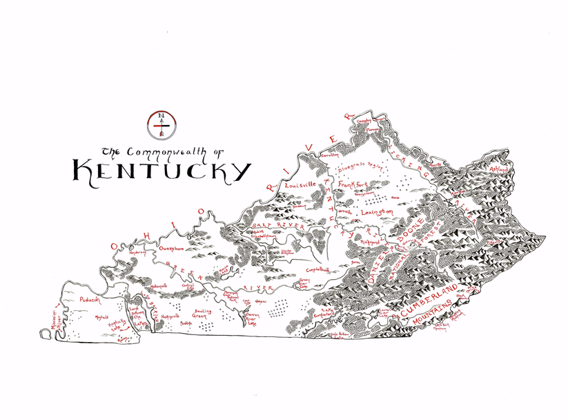 Lord of Maps Kentucky Map | 16x20
