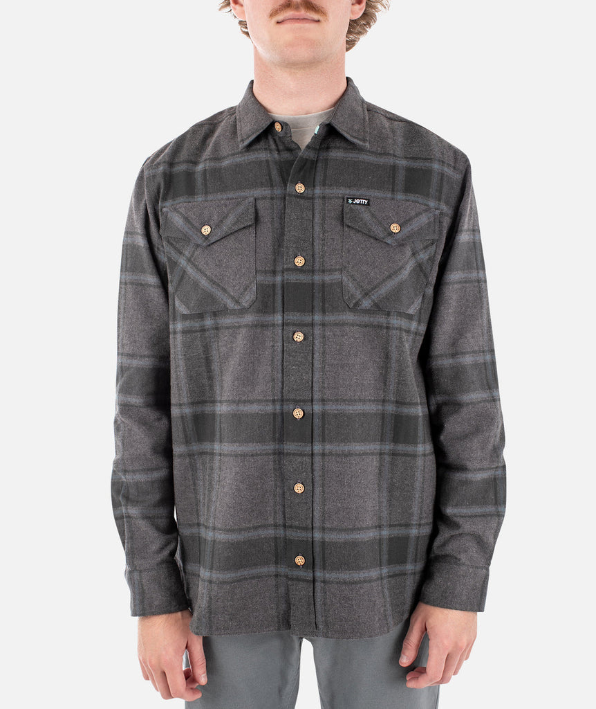 Jetty Mens Breaker Flannel GRAPHITE