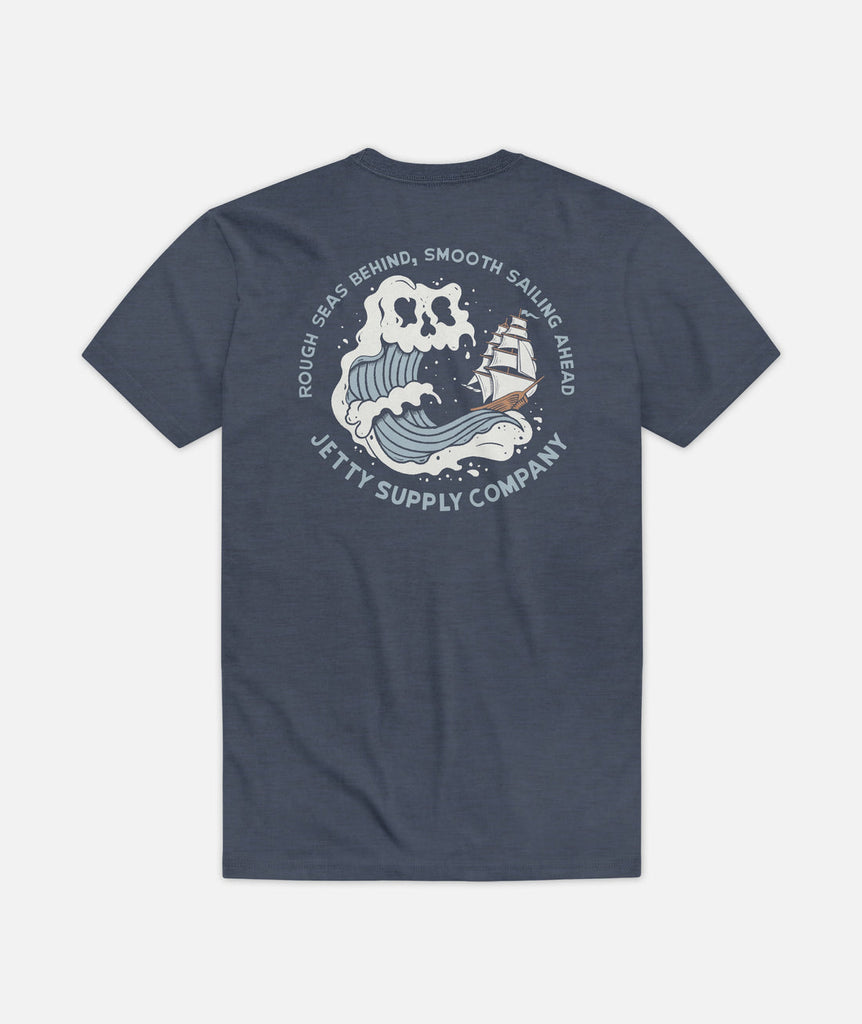 Jetty Men's Rough Seas Tee Navy