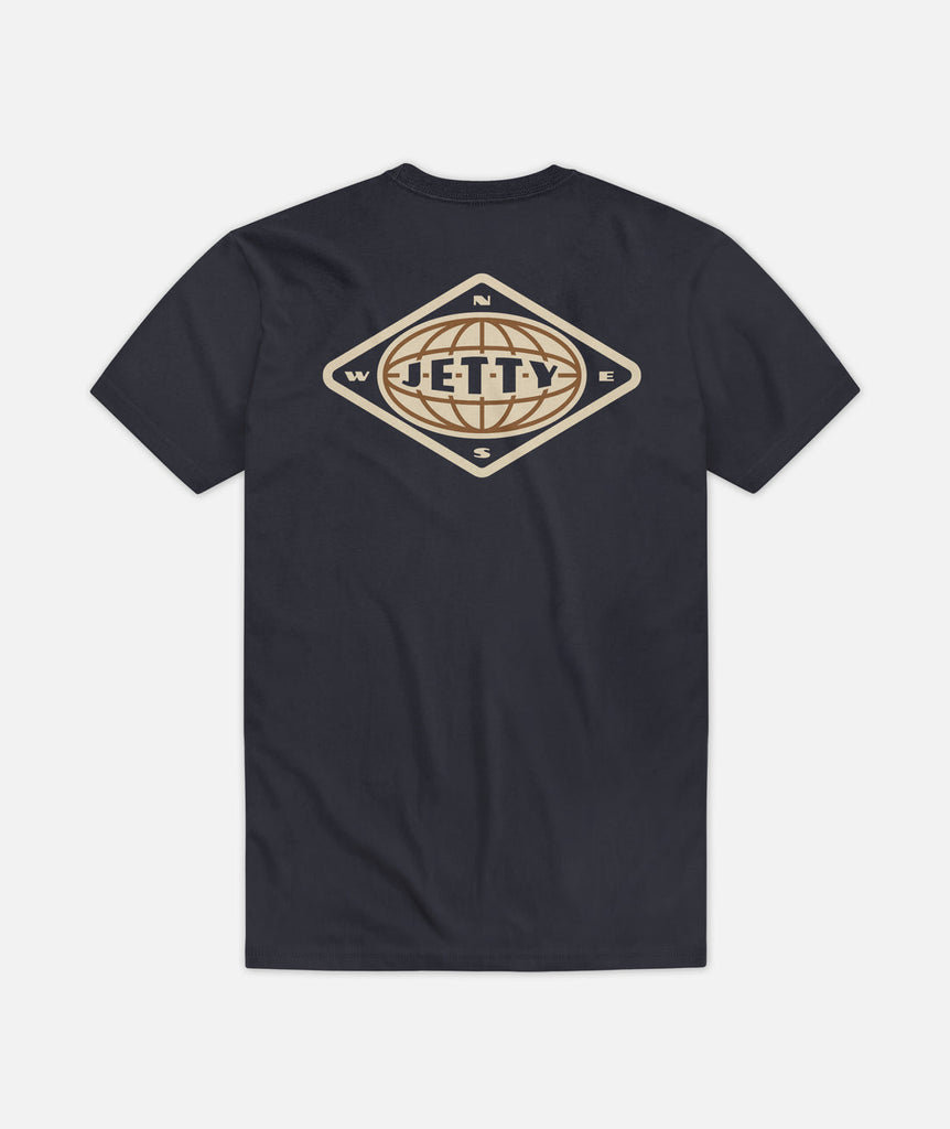 Jetty Mens Worldwide Tee CARBON