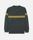 Jetty Men's Sebastian Striped Sweater in Charcoal