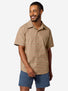 AirExchange UPF 40 SS Shirt in Desert Khaki Slight Stripe